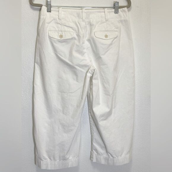 Talbots - White Heritage Lightweight Summer Capri Drawstring Pants Women's 4P - Picture 2 of 5
